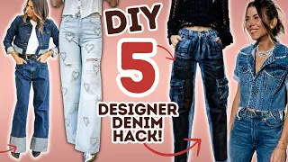 5 DESIGNER Dupes!! 2023 Denim Trends + Upycles  | DIY w/ Orly Shani