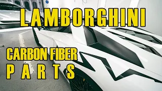 Lamborghini Aventador SV Parts Wrapped In Carbon Fibre | Replacing Damaged Vinyl Wrap