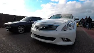 Япония в деле! Infiniti G37 против всех. Гонка с "Баварский Волк" BMW 540 и не только