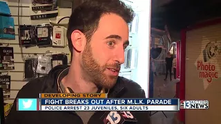 29 people arrested in fight on Fremont Street after MLK parade