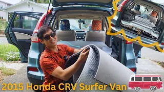 Ep.13 - Rhonda the Honda CRV Hotel Surf Camper $100 Conversion Tour