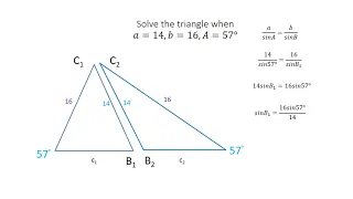 Solving Triangles The Ambiguous Case of the Law of Sines Part 2 Two Triangles