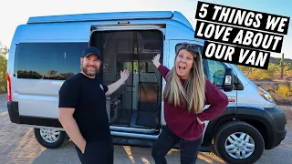 5 things we LOVE about our Van. Thor Rize 18T Ram Promaster. Ep: 011