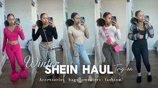 SHEIN winter Clothing Haul |try-on haul , accessories, fit ideas| 20+ items |2024♡