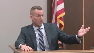 Euclid police officer Michael Amiott testifies on his own behalf in excessive force case
