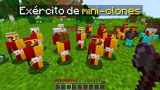 coloquei MINI-CLONES do geleia para me AJUDAR NO MINECRAFT