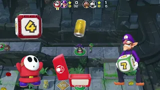 Super Mario Party | Shy Guy - Waluigi vs Goomba - Dry Bones #266 Turn 10 Player 1