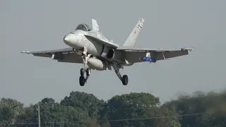 F/A-18 Hornet VFC-12 Navy Aggressor Ambush Fighting Omars Landing in 4K  10-1-19