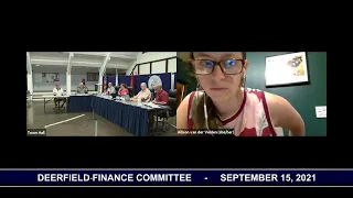 Deerfield Finance Committee - September 15, 2021