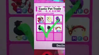 6 Exotic Mega Pet Trade In Adopt Me