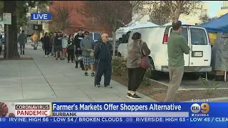 LA Shoppers Flock To Farmers Markets Amid Coronavirus Panic Buying Shortages