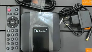 Android Tvbox TX3 mini+ có bluetooth, tìm kiếm bằng giọng nói.