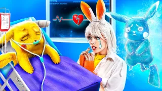 Hôpital Pokémon ! Mercredi Addams et Vampire à l'hôpital Pokémon ! Pokémon dans la vraie vie!