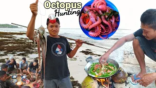 Hunting Octopus MENU KELAS MEWAH Orang Kaya, Makanan keseharian Orang Pesisir _ MUKBANG GURITA