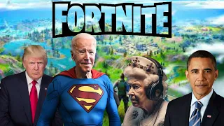 U.S Presidents (Biden, Obama & Trump) play Fortnite #7   Ai Presidents ft. Queen Elizabeth II