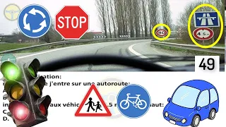 2023 Nouveau examen code de la route 😍 52 question test signalisation routière