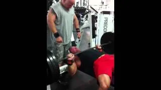 395 for 5 paused bench reps.  Phillip Brewer Bench press at 177 pounds