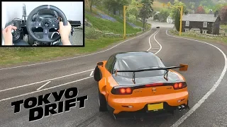 Forza Horizon 4 Han's Mazda RX-7 (Steering Wheel + Shifter) Tokyo Drift Gameplay