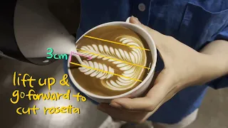 3 rosetta  Latte art  Tutorial