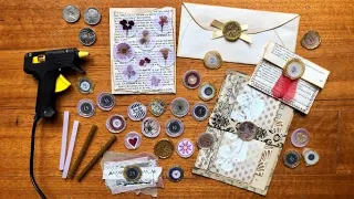 DIY Faux Wax Seals - Using hot glue, coin and images