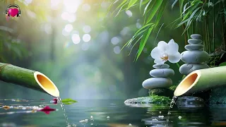 Relaxing Music 🌿 Sound of Bamboo Water Helps to Stabilize The Mind, Restore Health