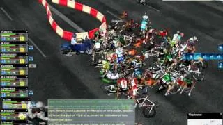 Pro Cycling Manager 2011 - Enormous crash on Champs-Élysées [HD]