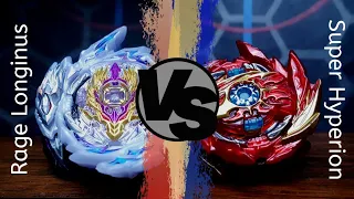 Rage Longinus .Ds' 3A vs Super Hyperion .Xc A1| on Real Life Beyblade Stadium