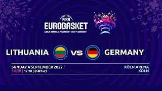 Lithuania vs Germany - Live Play by Play| ⚡🏀 FIBA EuroBasket 2022