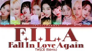 TWICE (트와이스) – F.I.L.A (Fall In Love Again) Lyrics (Color Coded Han/Rom/Eng)