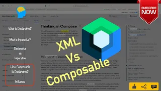 Jetpack Compose - 2, XML vs Composable | Declarative vs Imperative