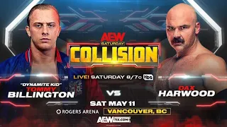 Dynamite Kid Tommy Billington VS Dax Harwood ( AEW COLLISION MAY 11th 2024)