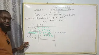 Logarithms of Numbers Greater than 1|Lesson Two