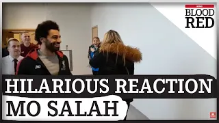 The hilarious reaction Liverpool FC's Mo Salah got from staff during visit to Alder Hey