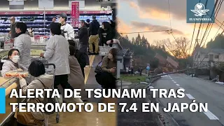 Terremoto de 7.4 en Japón desata alerta de tsunami; así inició este 2024