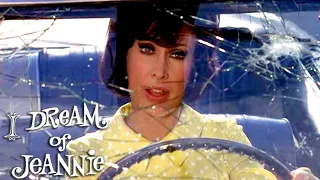 I Dream of Jeannie | Jeannie Crashes Tony's Car | Classic TV Rewind