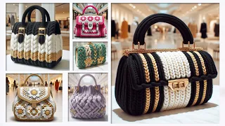 Beautiful knitted handbags | Ideas for designers | Crochet and Beads