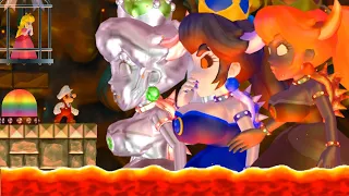 All Evil Peach and Bowsette Final Bosses in New Super Mario Bros Wii (4K)