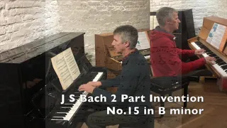 Bach 2 Part Inventions 11-15 for 2 pianos (additional piano part by Simon Peberdy)