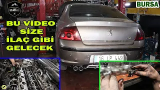 PEUGEOT 407 2.0 SÜBAP İTİCİSİ VE HOROZU | EKSANTRİK ZİNCİR SETİ DEĞİŞİMİ VE SENTE AYARI