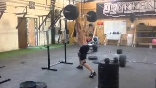 Split Jerk f  rack w  a three seconds pause in split  100 x 3 reps by Erik Lau Kelner