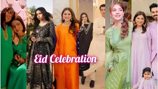 How Pakistani actress celebrate Eid Ul Fitar 😍🌹😂 | Lollywood Super Stars 🤩 Eid Day 1 | Eid 2024