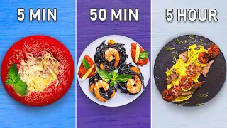 Pasta De 5 Min Vs 50 Min Vs 5 Horas / 3 Niveles De Pasta: De Principiante A Científico Culinario