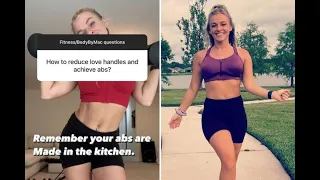 Teen Mom Mackenzie McKee shows off 6-pack abs in just a red hot bra top & teeny spandex shorts