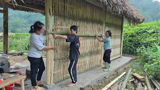 The orphan boy was helped by his uncles to build a house to avoid the rain from bamboo