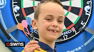 Darts-mad schoolboy tipped to be next Luke Littler | SWNS