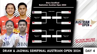 Draw & Jadwal Semifinal Austrian Open 2024. Tunggal Putri & Ganda Campuran Mendominasi