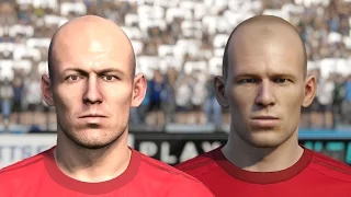 FIFA 16 vs PES 2016 PLAYER FACES | FC Bayern Munich (Robben, Ribery, Lewandowski)