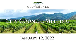 Cloverdale City Council - Jan 12, 2022