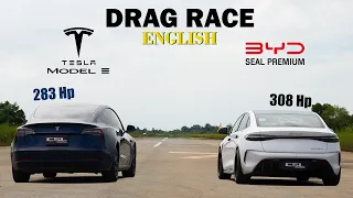 Tesla Model 3 RWD vs BYD Seal premium DRAG RACE