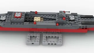 HOW TO BUILD LEGO BATTLESHIP  USS MISSOURI TUTORIAL